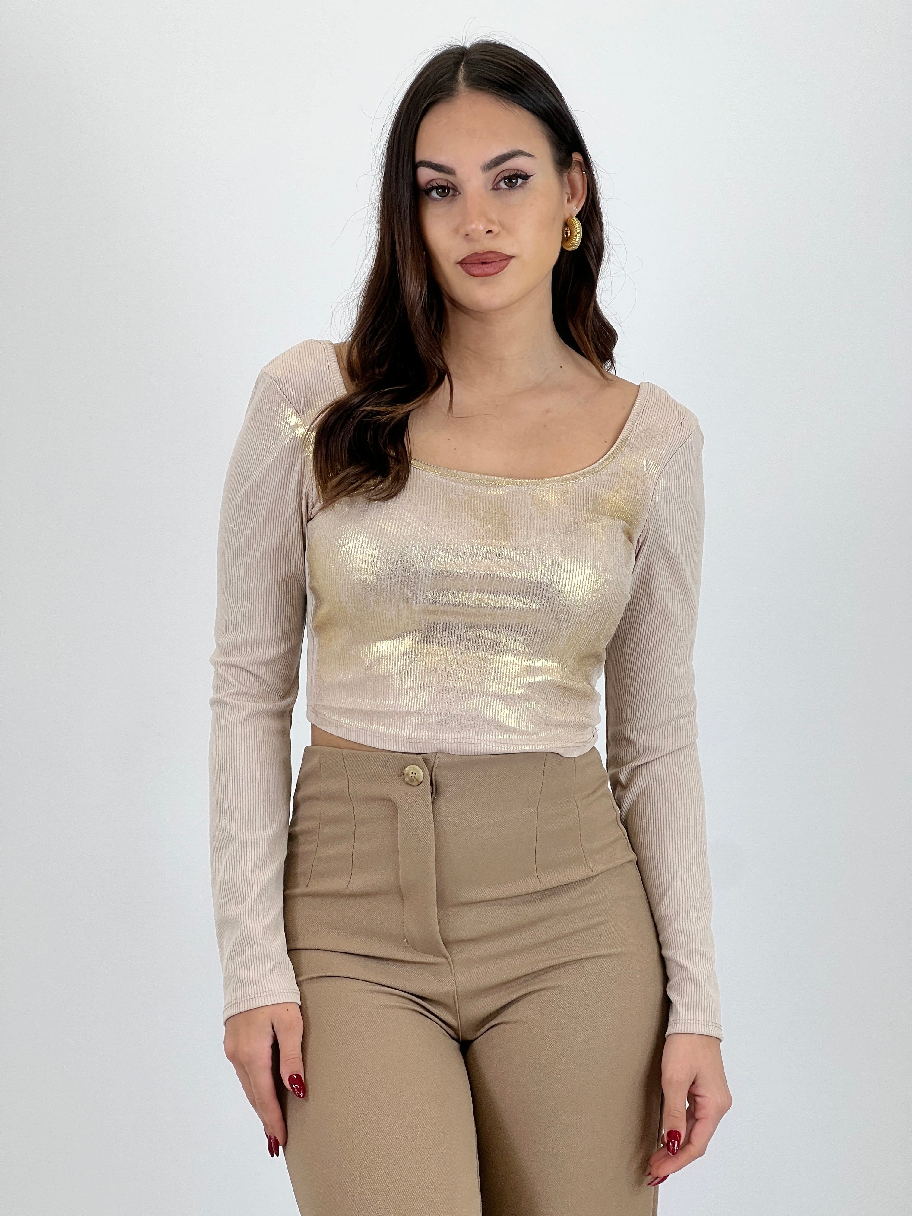 Camiseta metalizada