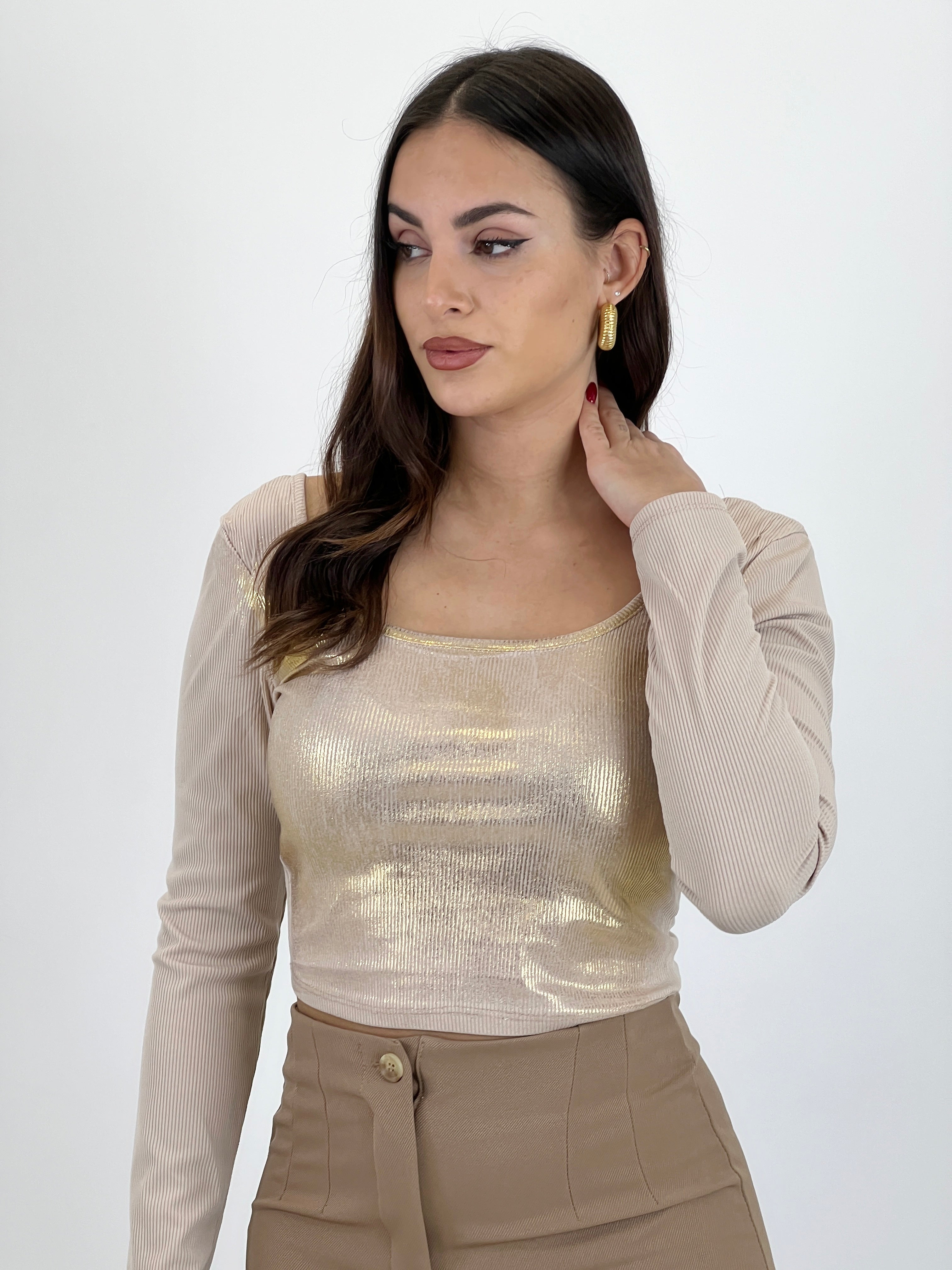 Camiseta metalizada