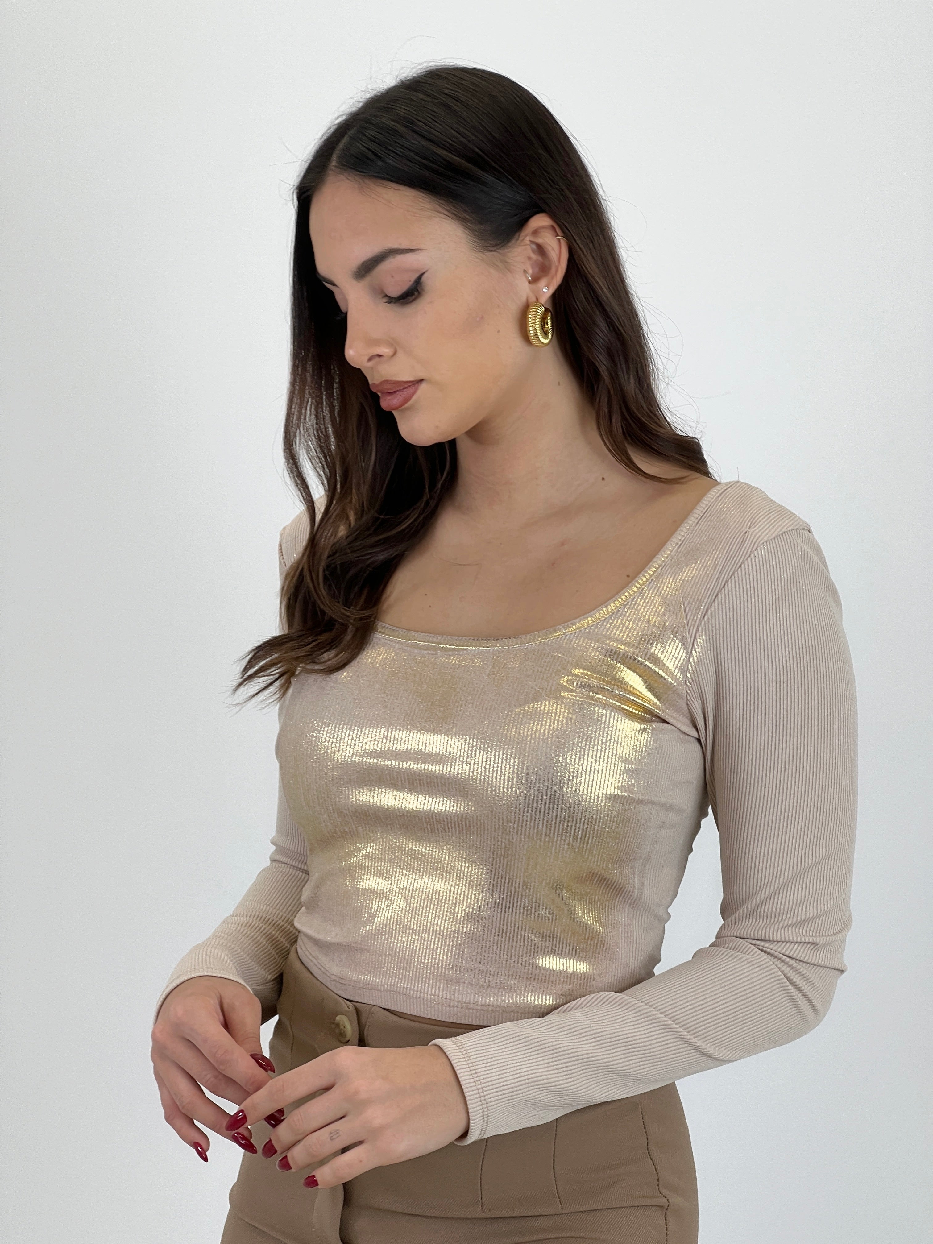 Camiseta metalizada