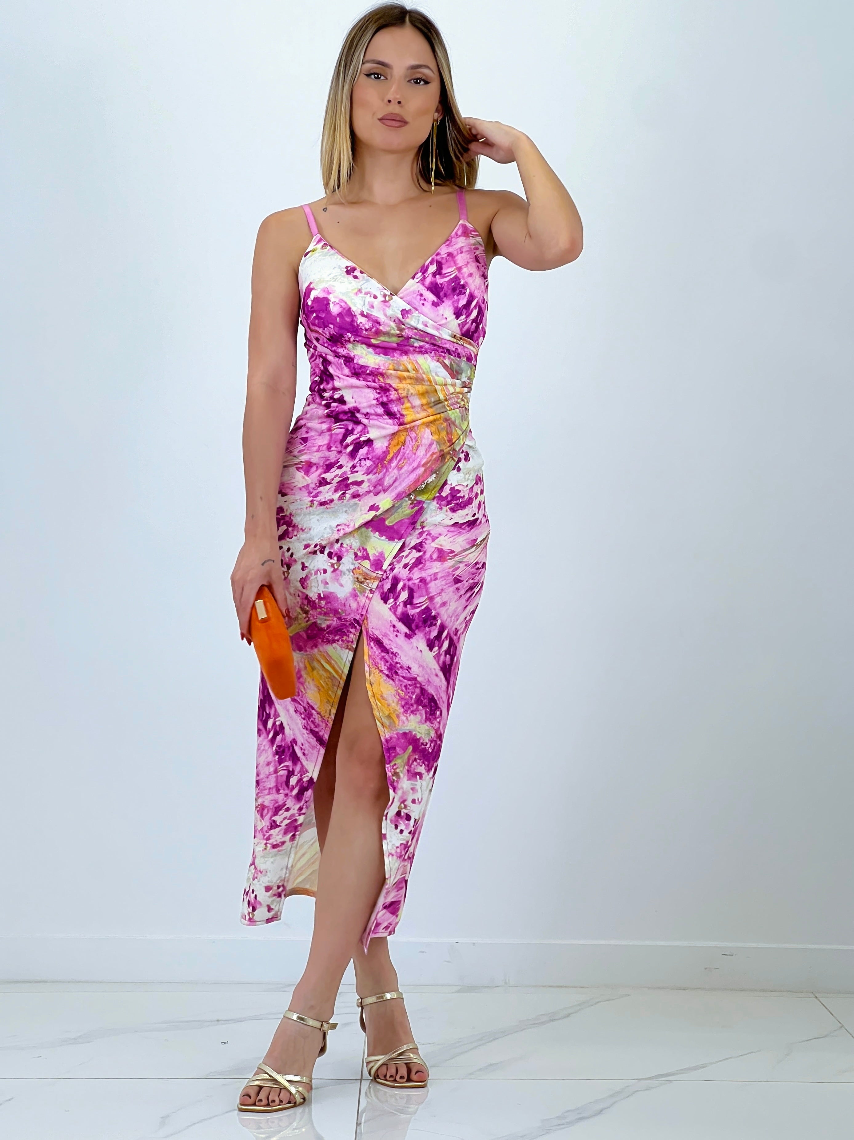 Vestido midi estampado Dalí