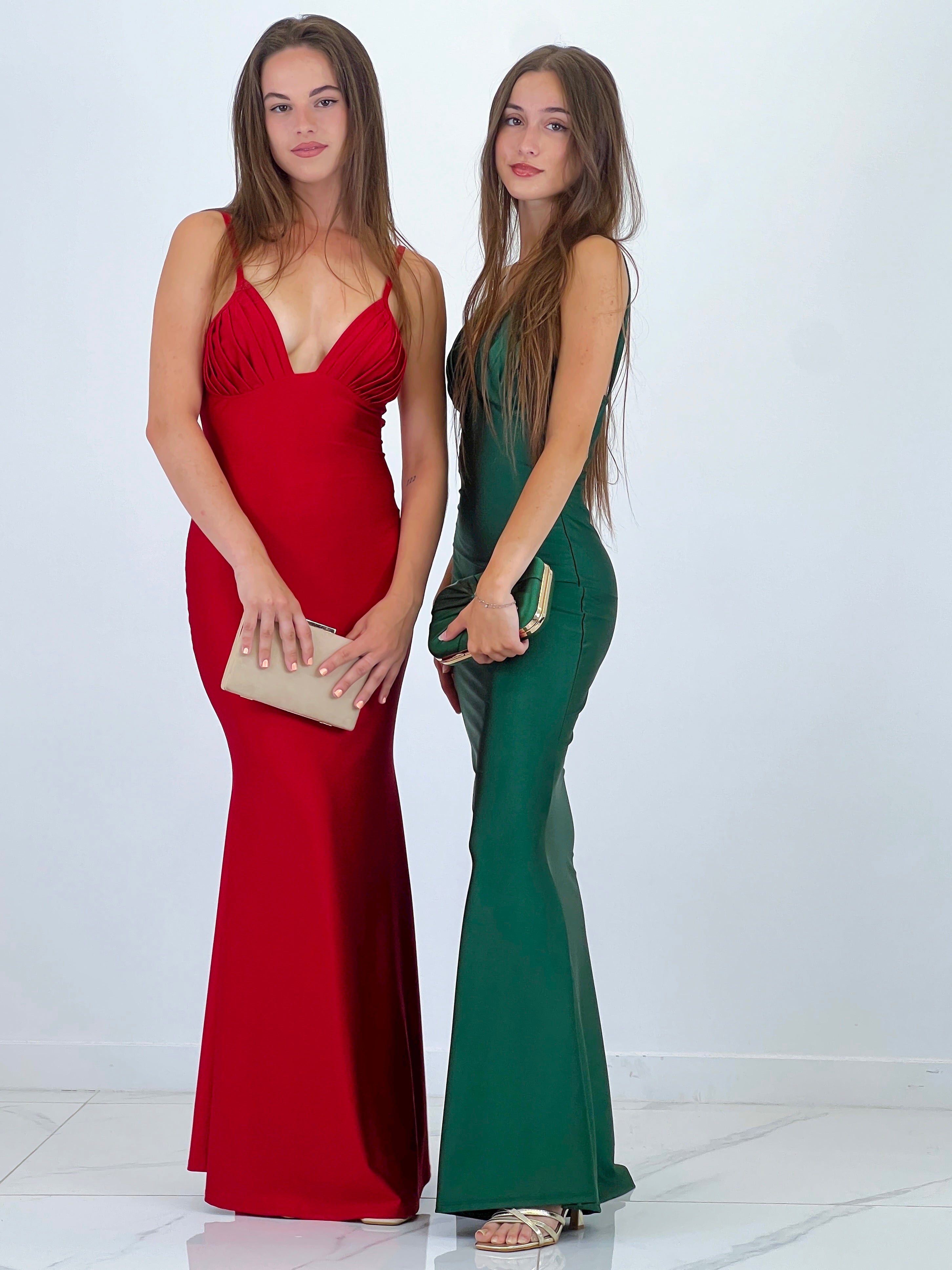 Vestido escote fruncido Mirela