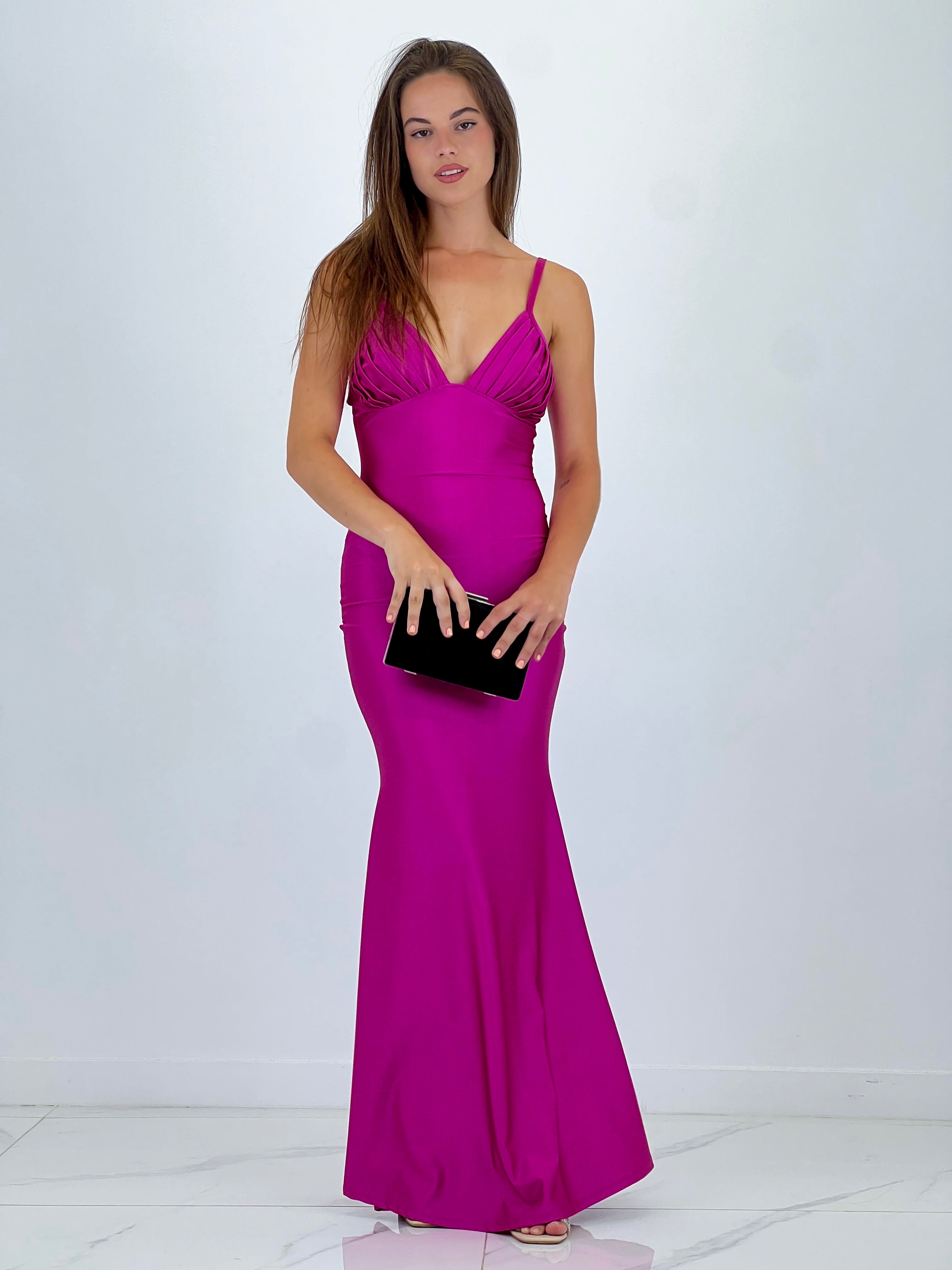 Vestido escote fruncido Mirela