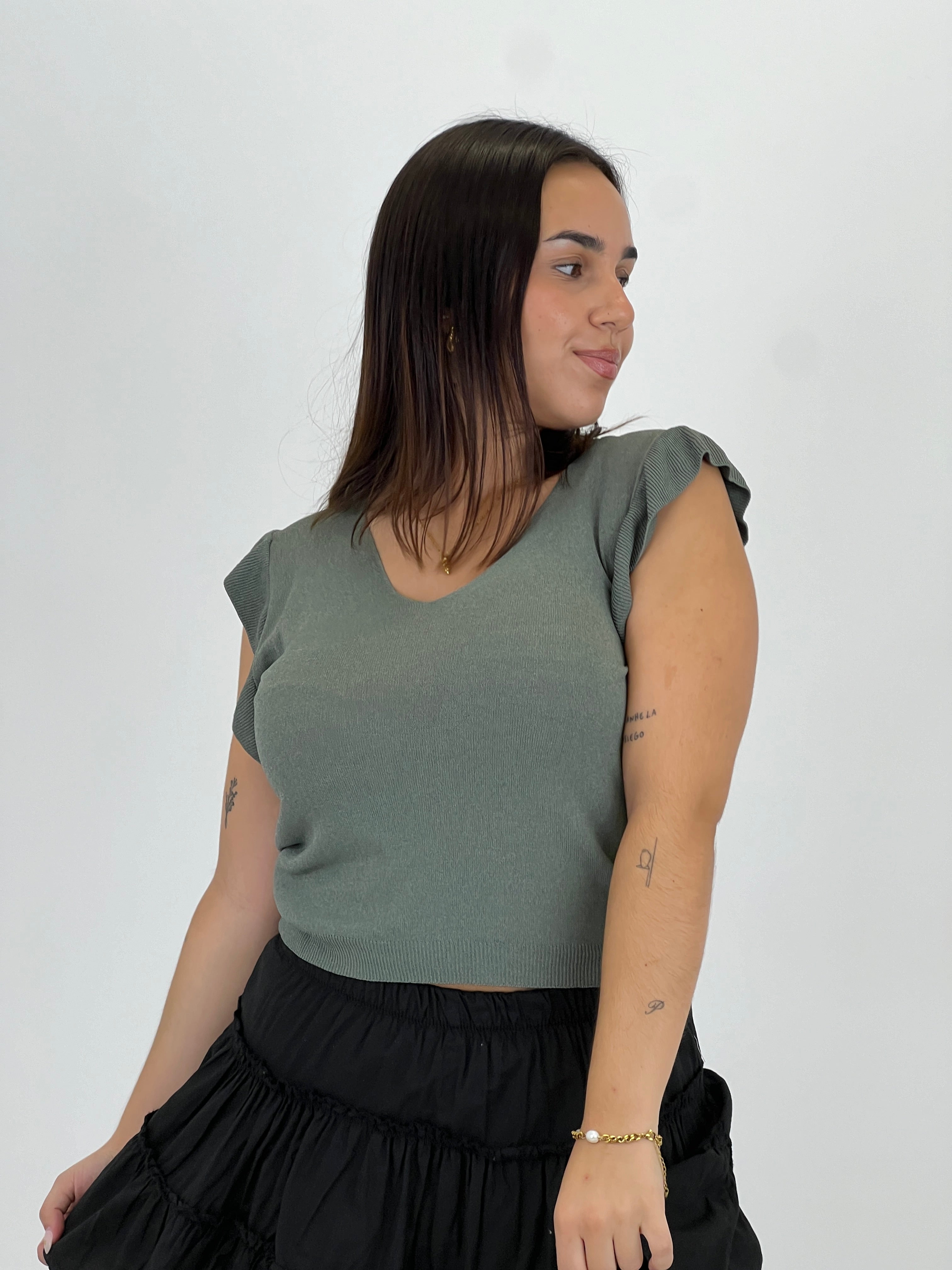 Camiseta punto volantes